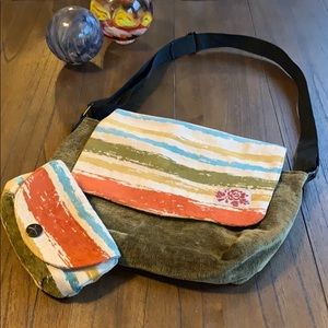 Handcrafted Messenger Bag/Pouch Wallet Set